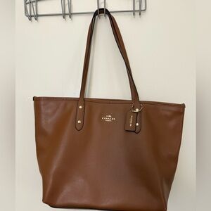 Coach Brown Leather Tote Bag